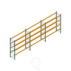 Voordeelrij palletstelling Apersa 4000x11104x1100 mm (hxbxd) 4 niveaus 4100 kg Voordeelrij palletstelling Apersa 4000x11104x1100 mm (hxbxd) 4 niveaus 4100 kg