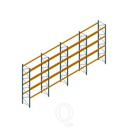 Voordeelrij palletstelling Apersa 5000x11180x1100 mm (hxbxd) 4 niveaus 2200 kg Voordeelrij palletstelling Apersa 5000x11180x1100 mm (hxbxd) 4 niveaus 2200 kg
