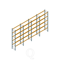 Voordeelrij palletstelling Apersa 6000x11180x1100 mm (hxbxd) 5 niveaus 2200 kg Voordeelrij palletstelling Apersa 6000x11180x1100 mm (hxbxd) 5 niveaus 2200 kg