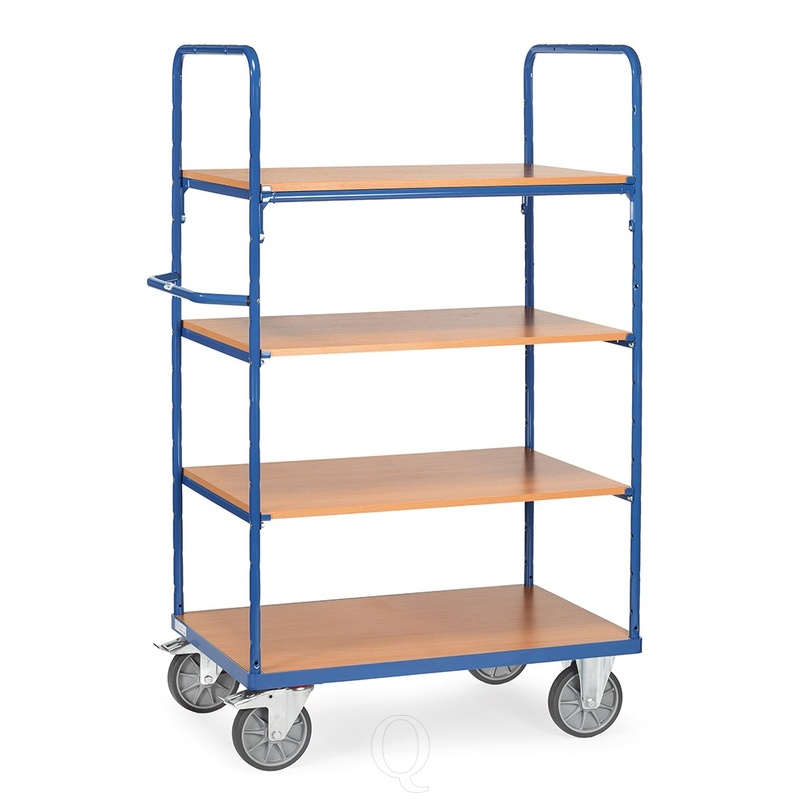 Etagewagen, transportwagen 1000x600x1800 mm (lxbxh) 600 kg met 4 etages