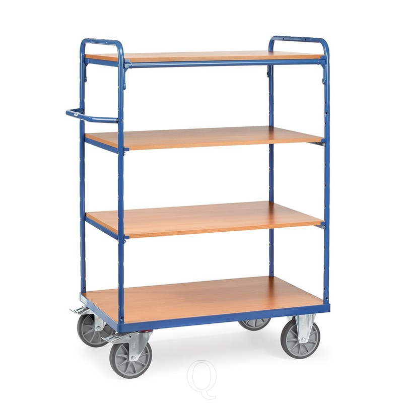 Etagewagen, transportwagen 1200x800x1552 mm (lxbxh) 600 kg met 4 etages