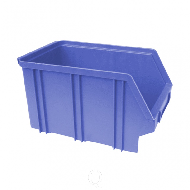 Kunststof stapelbak, Plastic magazijnbak A3 240x150x135 blauw