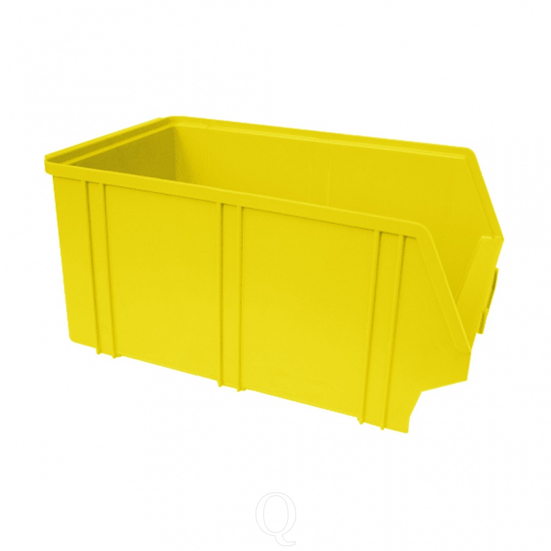 Kunststof stapelbak, Plastic magazijnbak A4 350x210x160 geel