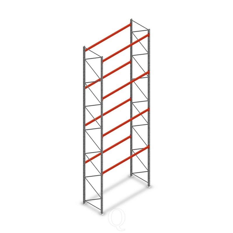 Palletstelling AR T2 L2 8000x2700x1100 4 niveaus beginsectie