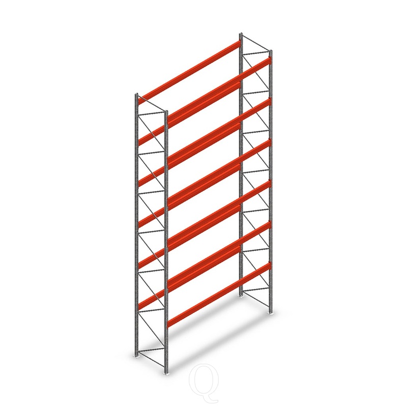 Palletstelling AR T2 L2 8000x3600x1100 6 niveaus beginsectie