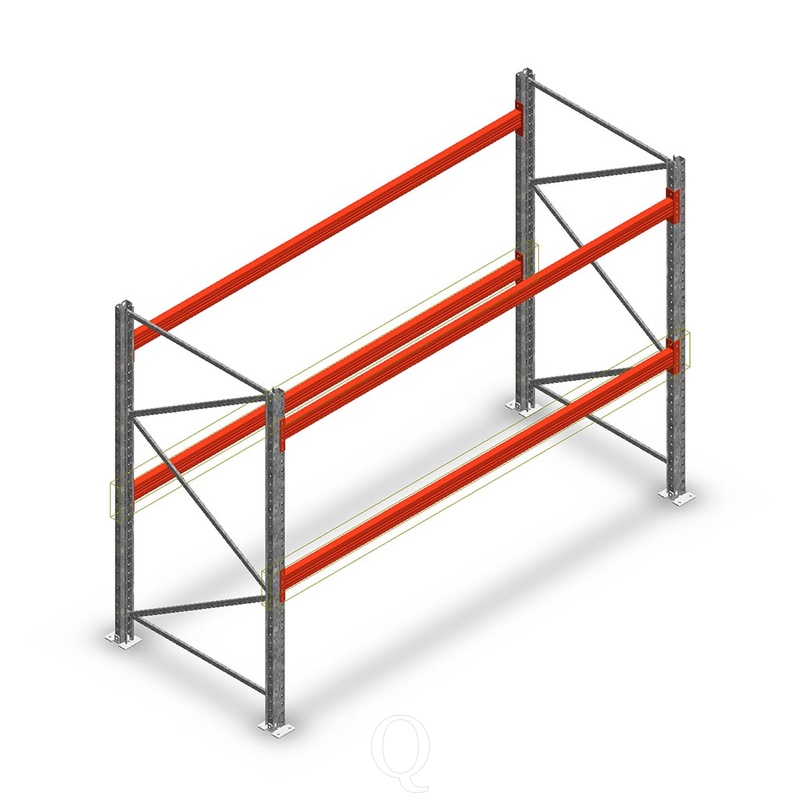 Palletstelling AR T2 XS20 2500x2700x1100 2 niveaus beginsectie