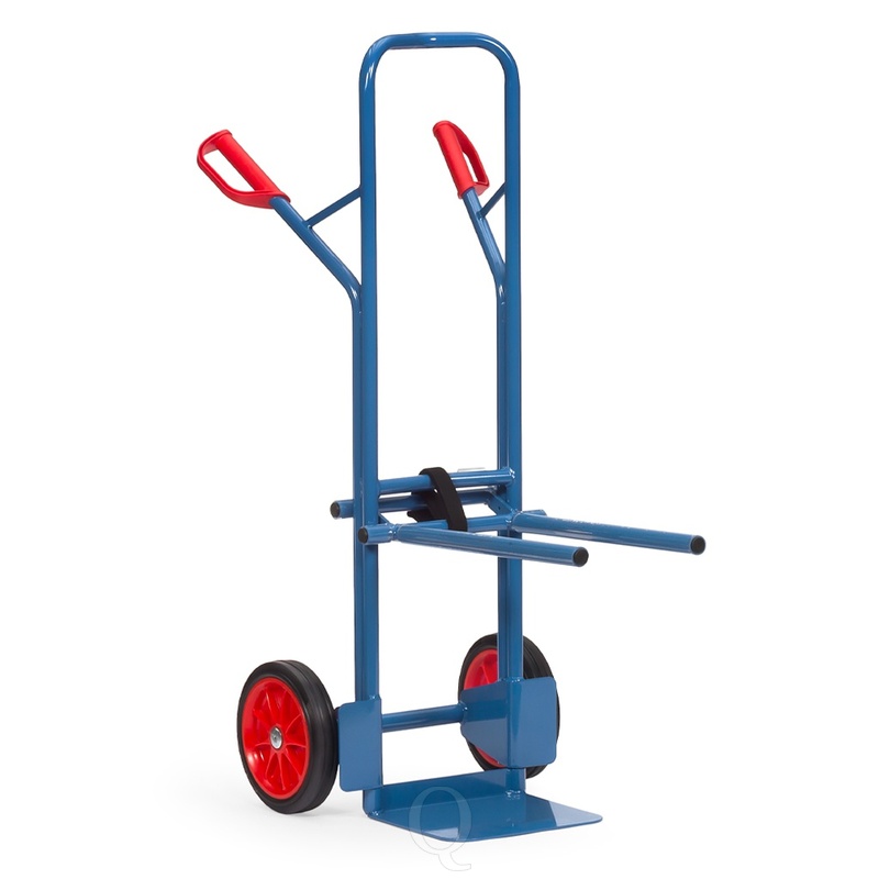 Stoelensteekwagen 70 kg 1300 mm met rubberbanden en inhangbare draagarmen