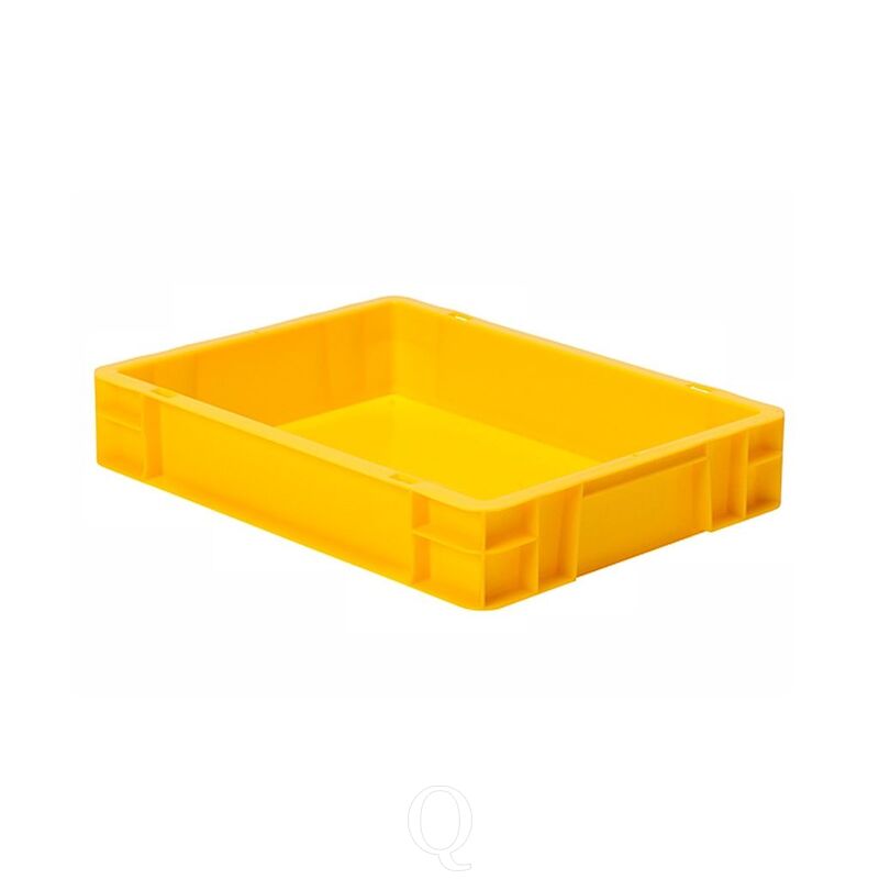 Transportkrat Euronorm plastic bak, krat TK0 400x300x75 geel