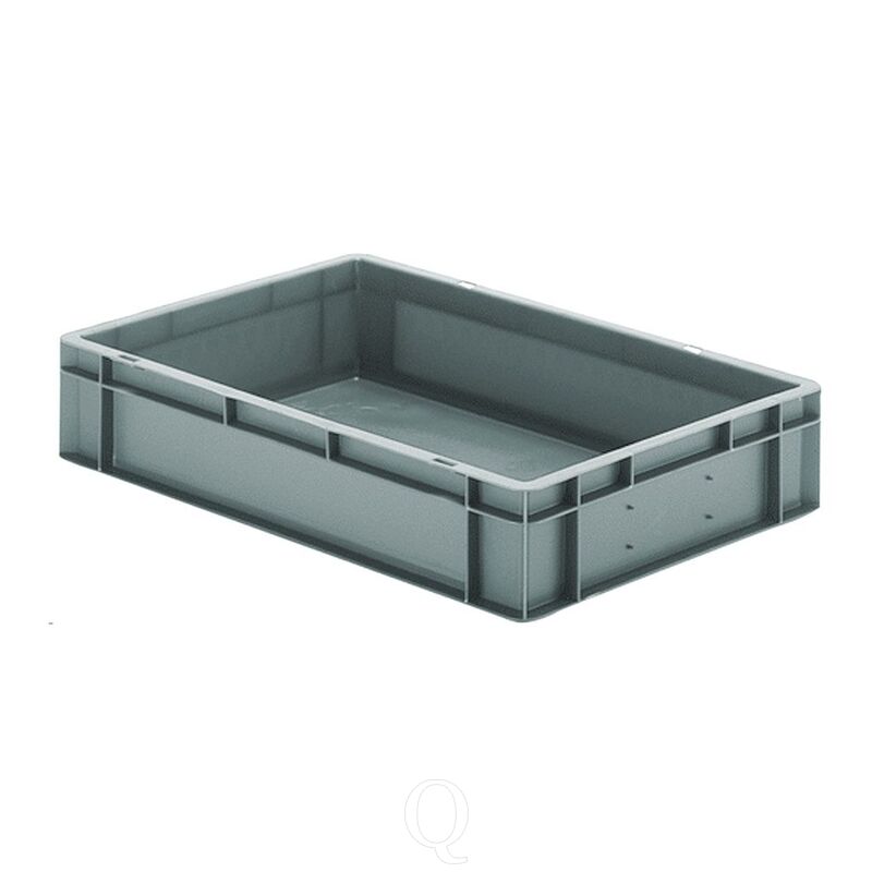 Transportkrat Euronorm plastic bak, krat TK0 600x400x120 grijs