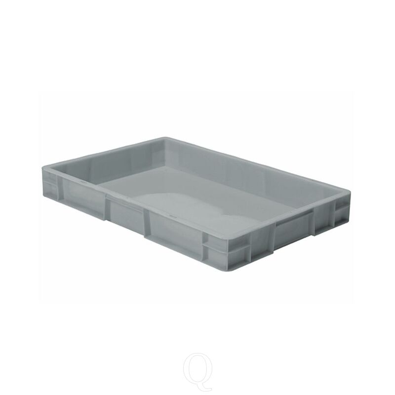 Transportkrat Euronorm plastic bak, krat TK0 600x400x75 grijs