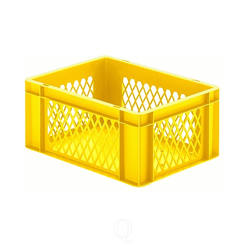 Transportkrat Euronorm plastic bak, krat TK1 400x300x175 geel
