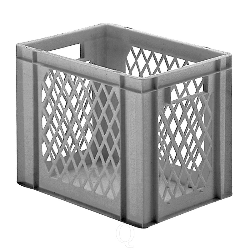 Transportkrat Euronorm plastic bak, krat TK1 400x300x320 grijs