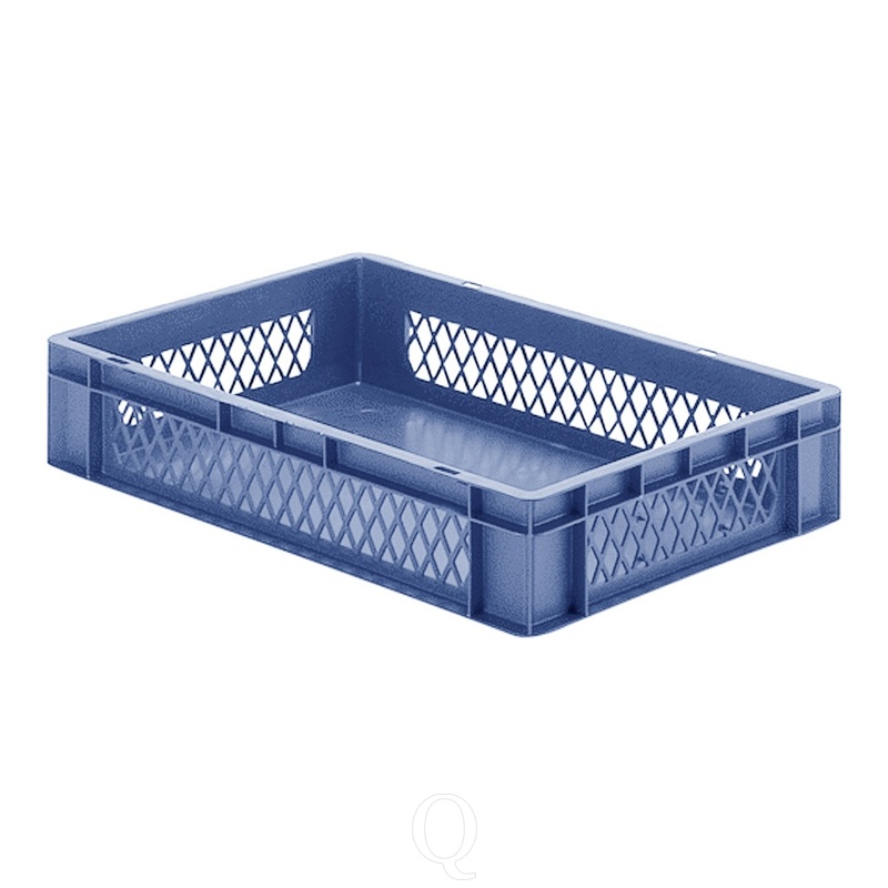 Transportkrat Euronorm plastic bak, krat TK1 600x400x120 blauw