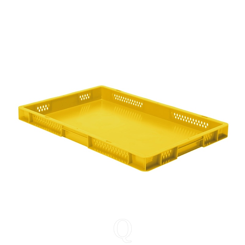 Transportkrat Euronorm plastic bak, krat TK1 600x400x50 geel