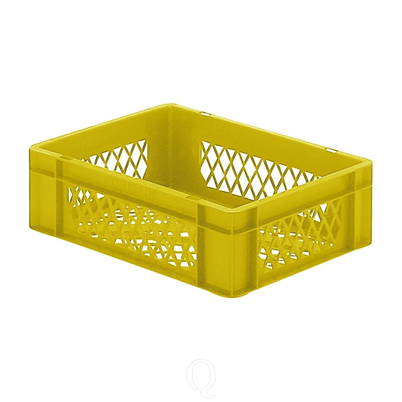 Transportkrat Euronorm plastic bak, krat TK2 400x300x120 geel