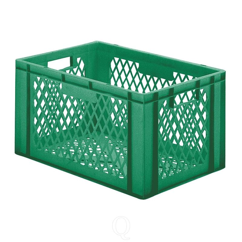 Transportkrat Euronorm plastic bak, krat TK2 600x400x320 groen