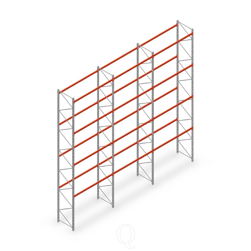 Palletstelling AR T2 voordeelrij 8000x8500x1100, MN12551/2700 - 4 niveaus