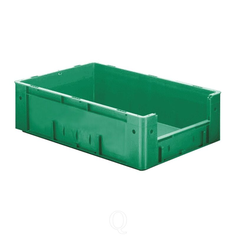 Zware transportkrat Euronorm plastic bak, krat VTK4 600x400x175 groen
