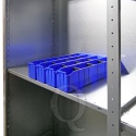 Magazijnbak PSB 7 blauw 615x100x110mm (lxbxh) kunststof