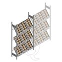 Bakkenstelling HD met 3 niveaus bakken 2000x1300x400mm (hxbxd) beginsectie