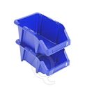Stapelbare en nestbare kunststof magazijnbak type S3, 244x153x123 blauw