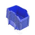Stapelbare en nestbare kunststof magazijnbak type S3, 244x153x123 blauw