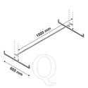 Confectiestang niveau Medium Duty 1000x600 mm (bxd)