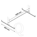 Confectiestang niveau Medium Duty 1000x800 mm (bxd)