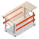 Dubbellaags Inpaktafel, Paktafel op Wielen met voorgemonteerde frames