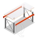 Enkellaags werkbank, werktafel zonder voorgemonteerde frames 1850x1000x940