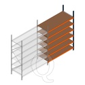 Grootvakstelling Kimer 2250x1500x800 6 niveaus aanbouwsectie