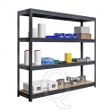 Grootvakstelling Pro 4 niveaus 500 kg zwart 1770x2000x450 mm hxbxd