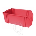 Kunststof stapelbak, Plastic magazijnbak A5 460x306x183 rood