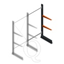 Lichte draagarmstelling enkelzijdig 2000x1000x600 2 niveaus aanbouwsectie