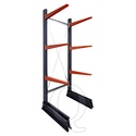 Lichte draagarmstelling enkelzijdig 2000x1250x600 2 niveaus aanbouwsectie