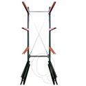 Lichte draagarmstelling enkelzijdig 2000x1250x600 2 niveaus aanbouwsectie