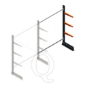 Lichte draagarmstelling enkelzijdig 2000x1500x500 3 niveaus aanbouwsectie