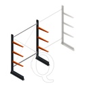 Lichte draagarmstelling enkelzijdig 2000x1500x600 3 niveaus beginsectie