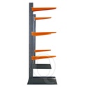 Lichte draagarmstelling enkelzijdig 2000x1500x600 4 niveaus aanbouwsectie