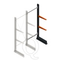 Lichte draagarmstelling enkelzijdig 2000x750x500 2 niveaus aanbouwsectie