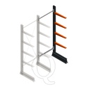 Lichte draagarmstelling enkelzijdig 2000x750x500 4 niveaus aanbouwsectie
