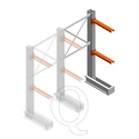 Medium draagarmstelling IT enkelzijdig 1990x1000x600 2 niveaus aanbouwsectie