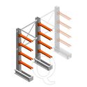 Medium draagarmstelling IT enkelzijdig 1990x1000x600 4 niveaus beginsectie