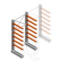 Medium draagarmstelling IT enkelzijdig 2455x1200x800 6 niveaus beginsectie