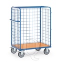 Pakketwagen, transportwagen 1000x600x1552 mm (lxbxh) 600 kg met 3 gaaswanden