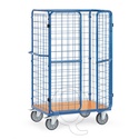 Pakketwagen, transportwagen 1000x600x1800 mm (lxbxh) 600 kg met 3 gaaswanden en vleugeldeur