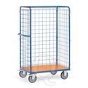 Pakketwagen, transportwagen 1000x700x1800 mm (lxbxh) 600 kg met 3 gaaswanden