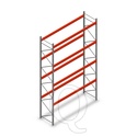 Palletstelling AR T2 6000x3300x1100 4 niveaus beginsectie