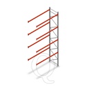 Palletstelling AR T2 L2 6000x2700x1100 4 niveaus aanbouwsectie