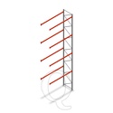 Palletstelling AR T2 L2 8000x2700x1100 4 niveaus aanbouwsectie